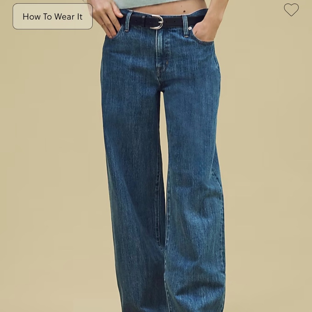 J crew petite jeans, lower rise wide leg